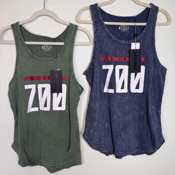 RawGear Tank Top Mens Small Muscle Tee Shirt Zoo Gym Casual Bradley Martyn Lot - Picture 1 of 8